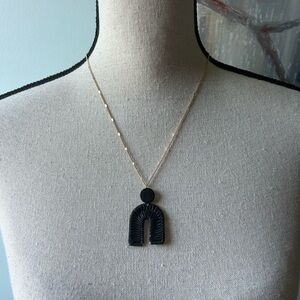 Black Pendant Necklace